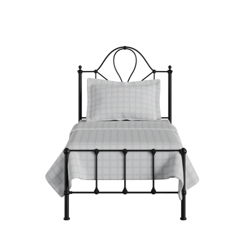 Athena iron/metal single bed in black - Thumbnail