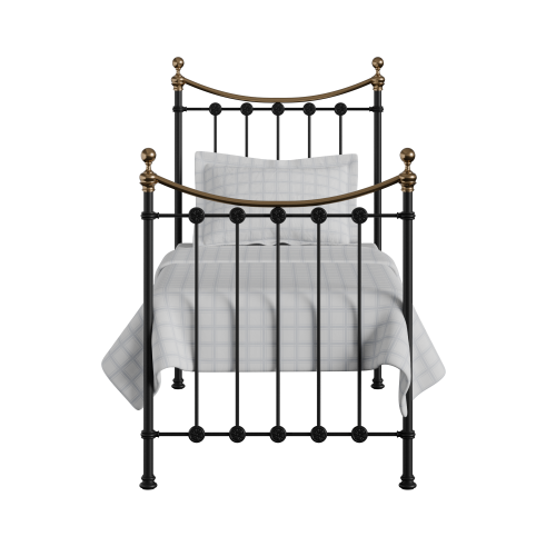 Carrick iron/metal single bed in black - Thumbnail