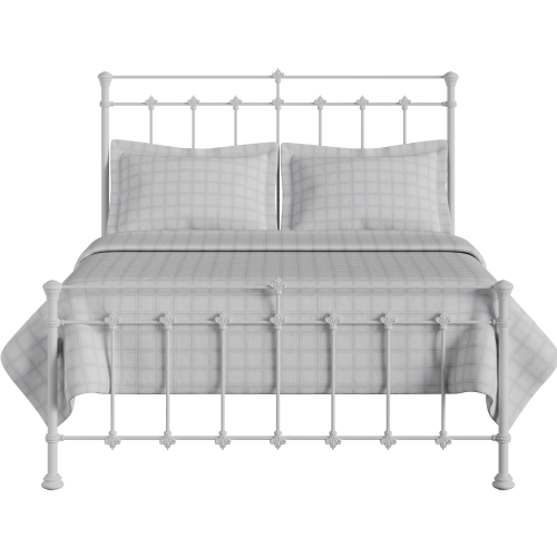 Edwardian iron/metal bed in white - Thumbnail