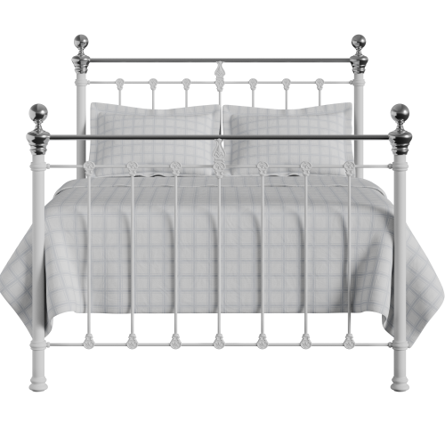 Hamilton Chromo iron/metal bed in white - Thumbnail
