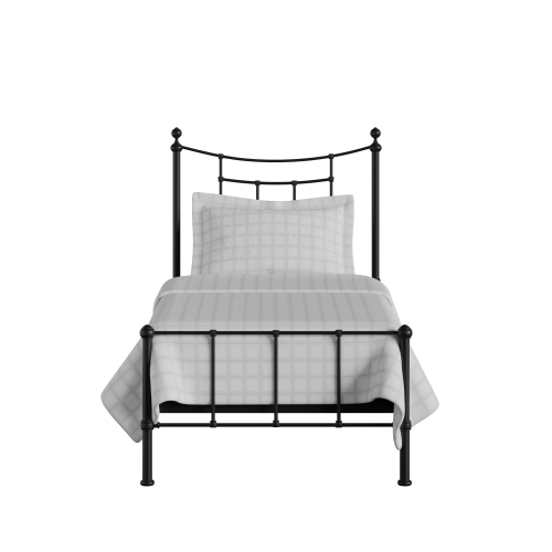 Isabelle iron/metal single bed in black - Thumbnail