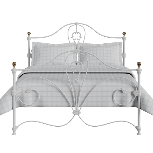 Melrose iron/metal bed in white - Thumbnail