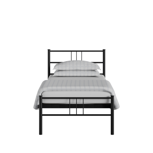 Mortlake iron/metal single bed in black - Thumbnail