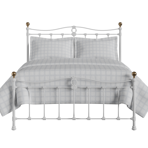 Tulsk Low Footend iron/metal bed in white - Thumbnail