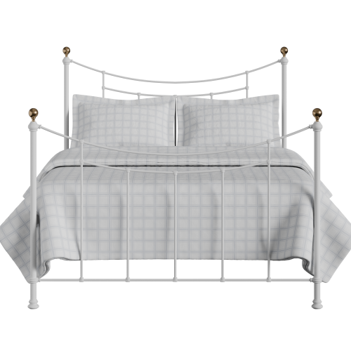 Virginia iron/metal bed in white - Thumbnail