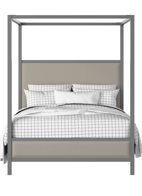 Byron Slim Upholstered painted wood bed with upholstery - Thumbnail