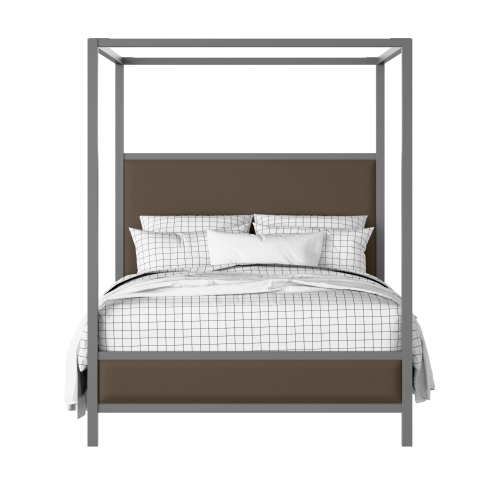 Byron Slim Upholstered painted wood bed with upholstery - Thumbnail