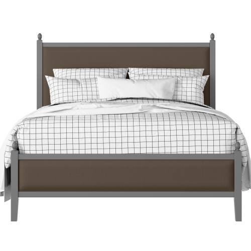 Marbella Slim Upholstered painted wood bed with upholstery - Thumbnail