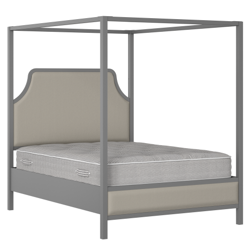 Tynan Upholstered wood upholstered bed in grey with Silver fabric - Thumbnail