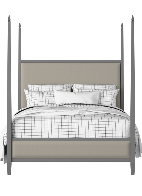 Warton Upholstered painted wood bed with upholstery - Thumbnail