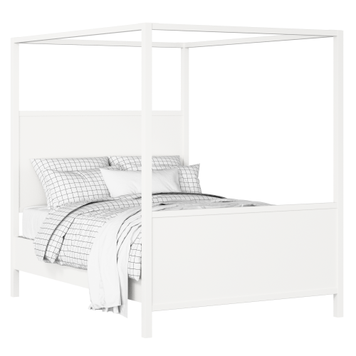 Byron painted wood bed in white with Juno mattress - Thumbnail