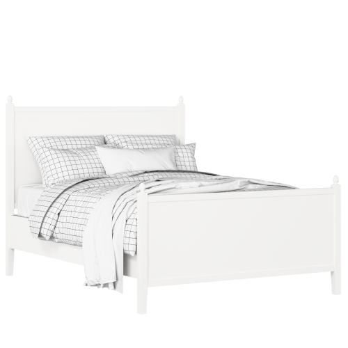 Marbella painted wood bed in white with Juno mattress - Thumbnail