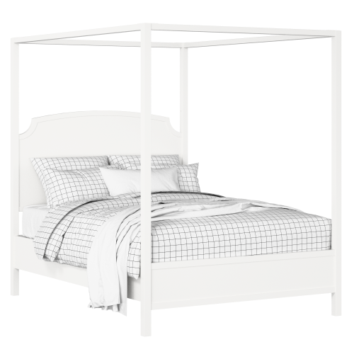 Shelley Slim painted wood bed in white with Juno mattress - Thumbnail