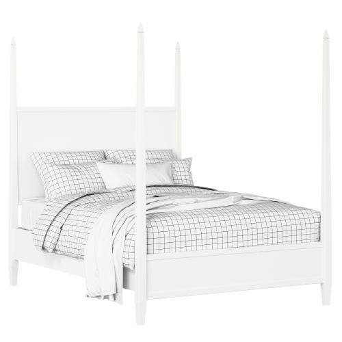 Warton painted wood bed in white with Juno mattress - Thumbnail