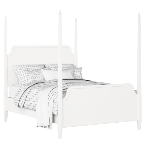 Wilde painted wood bed in white with Juno mattress - Thumbnail