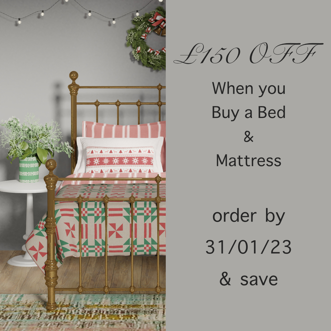 Brass beds & bed frames made from pure brass by The Original Bed Co.