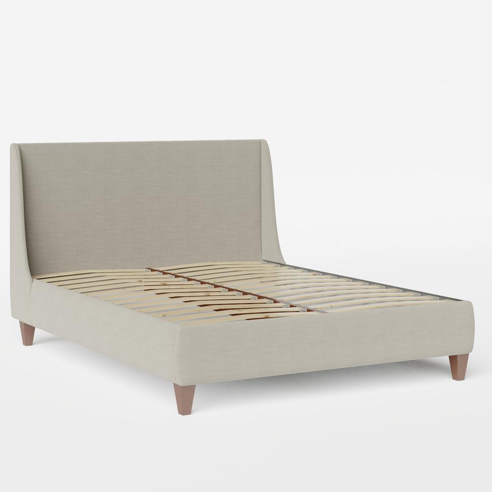 Sunderland upholstered bed frame with wood sprung slats