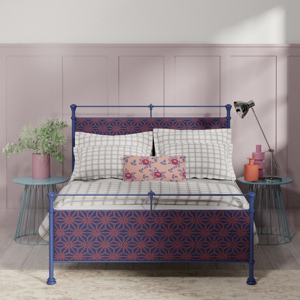 Nancy iron bed with upholstered panels