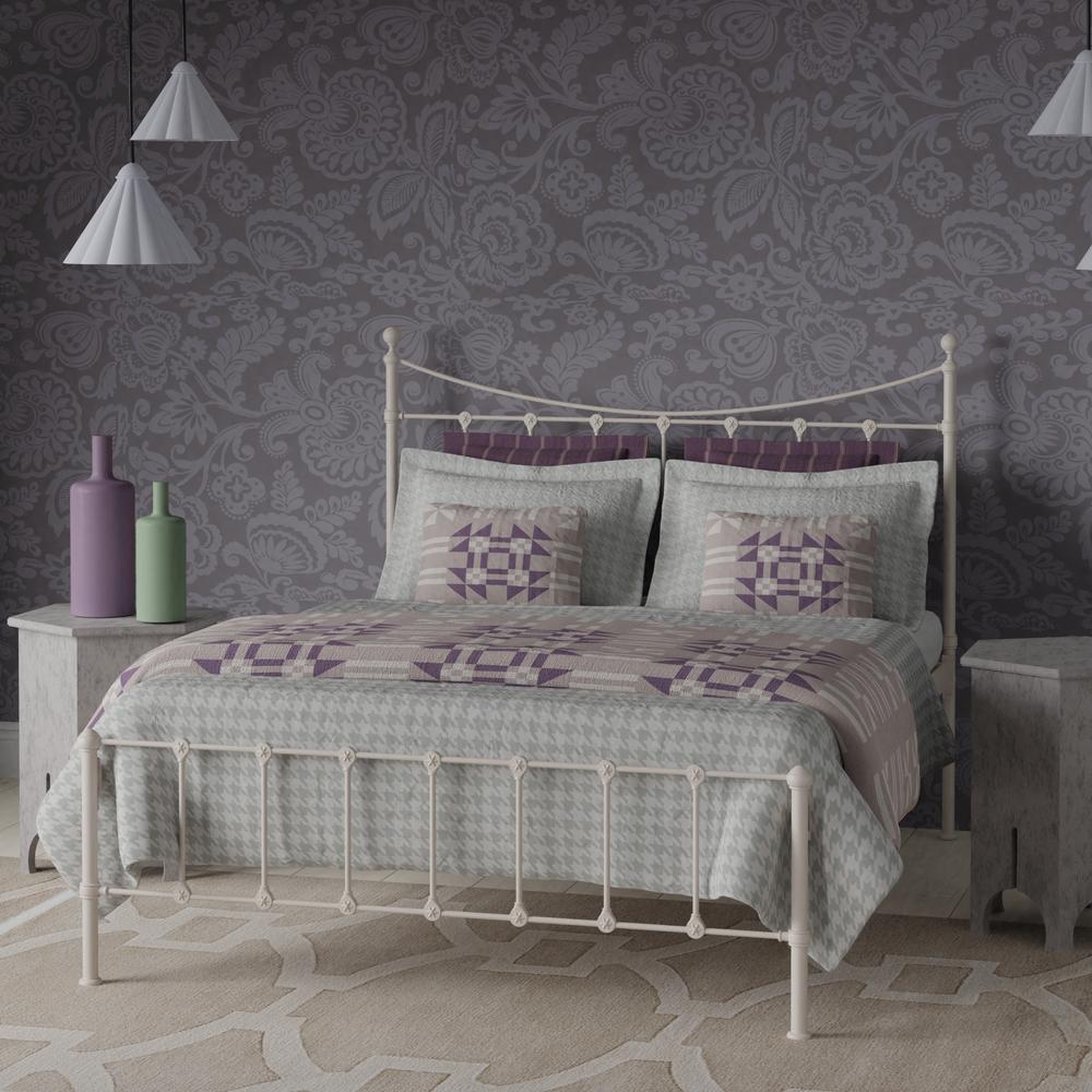 Olivia iron bed in white