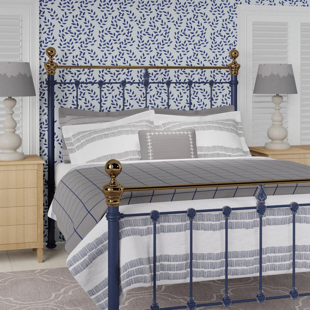 Hamilton cast iron bed in Navy Blue