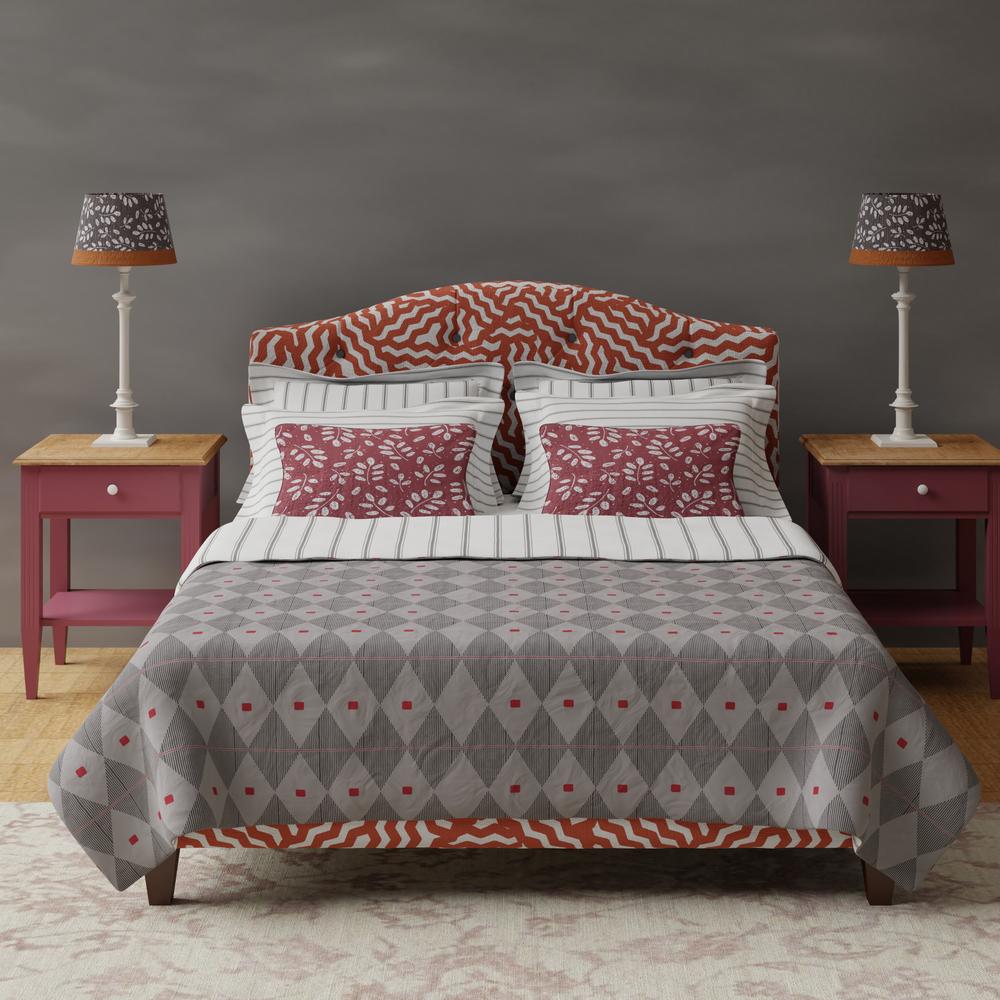 Daniella bed in orange patterned fabric