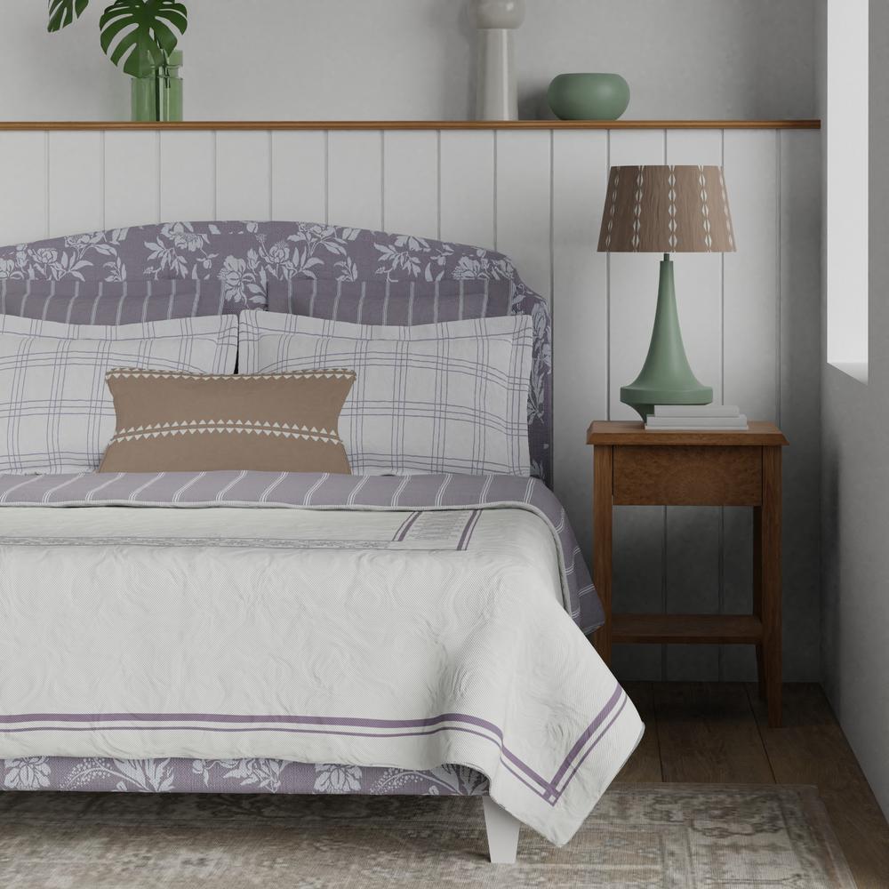 Lide upholstered bed in lilac