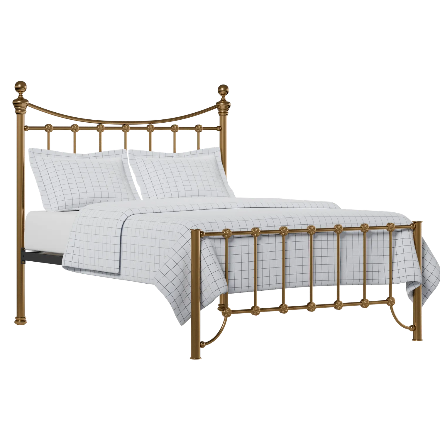 Arran Low Footend brass bed with Juno mattress