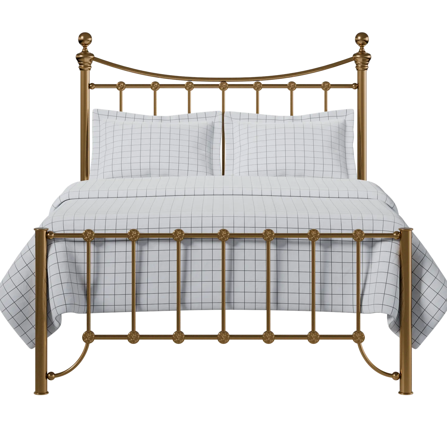 Arran Low Footend brass bed with Juno mattress