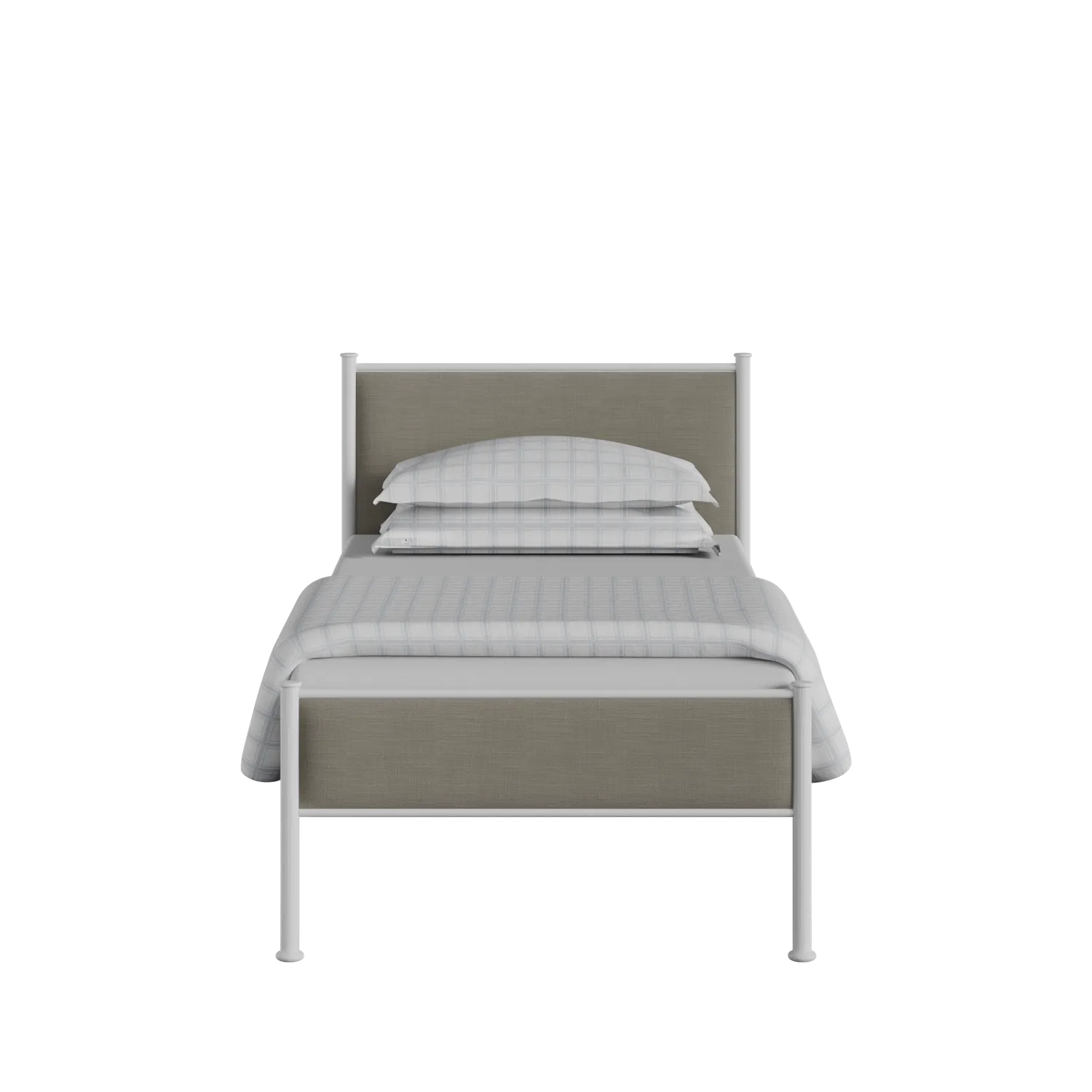 Brest iron/metal single bed in white
