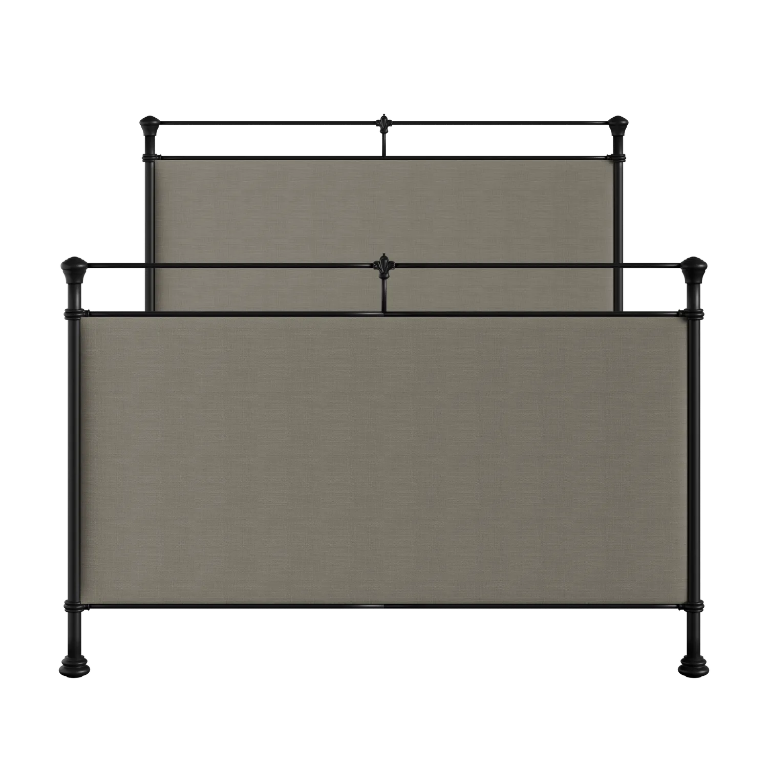 Iron on sale upholstered bed