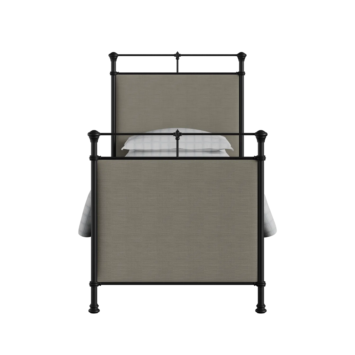 Lille iron/metal single bed in black