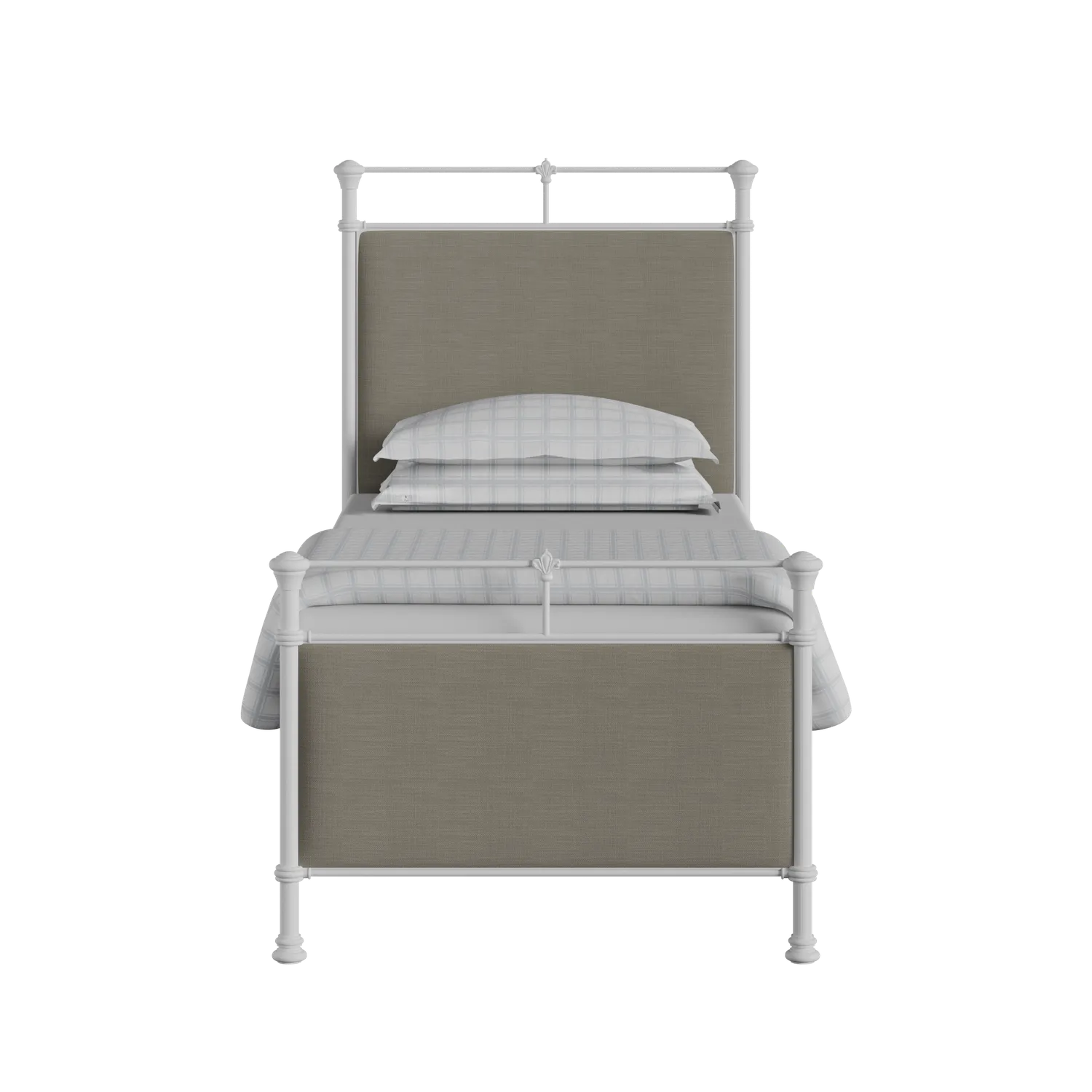 Nancy iron/metal single bed in white