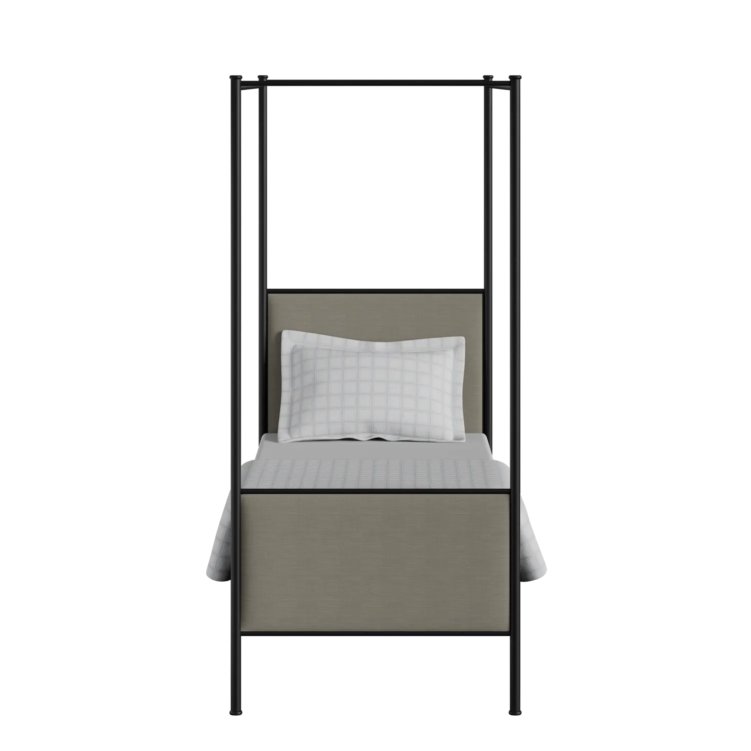 Reims iron/metal single bed in black