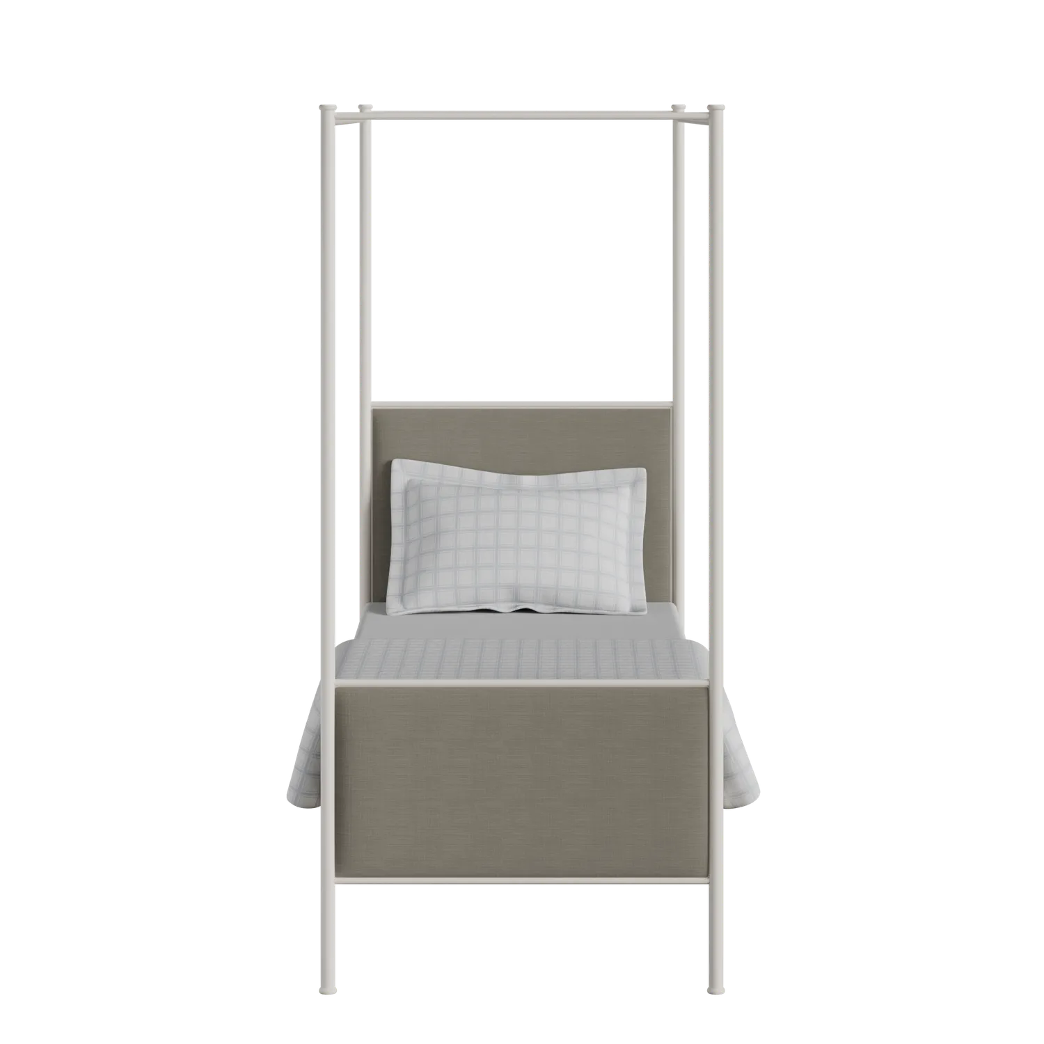 Reims iron/metal single bed in ivory