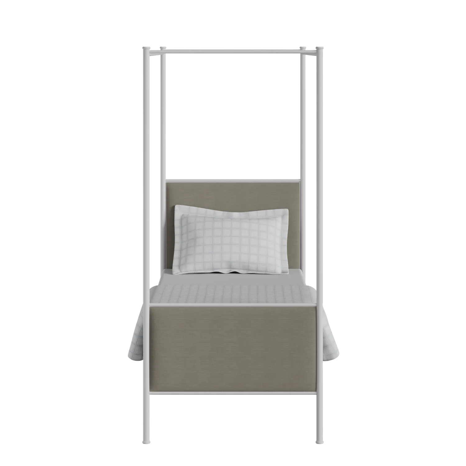 Reims iron/metal single bed in white