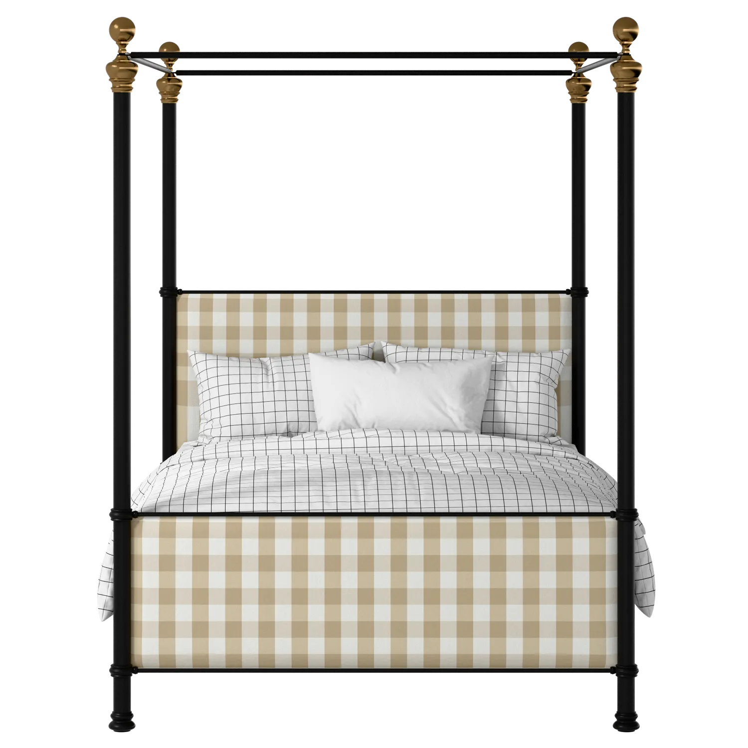 Riviere - Iron/Upholstered Four Poster Bed - The Original Bed Co - UK