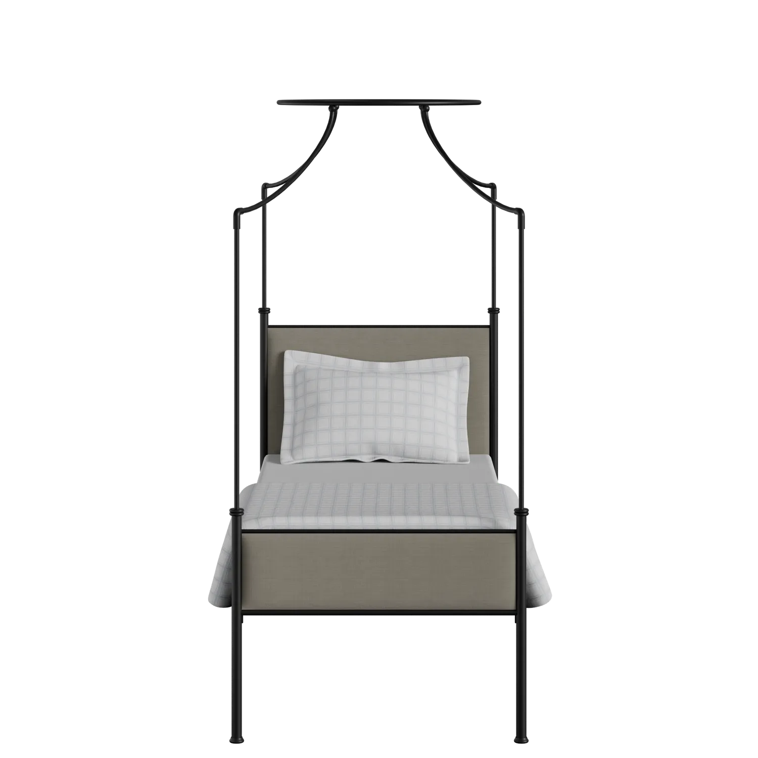 Waterloo iron/metal single bed in black