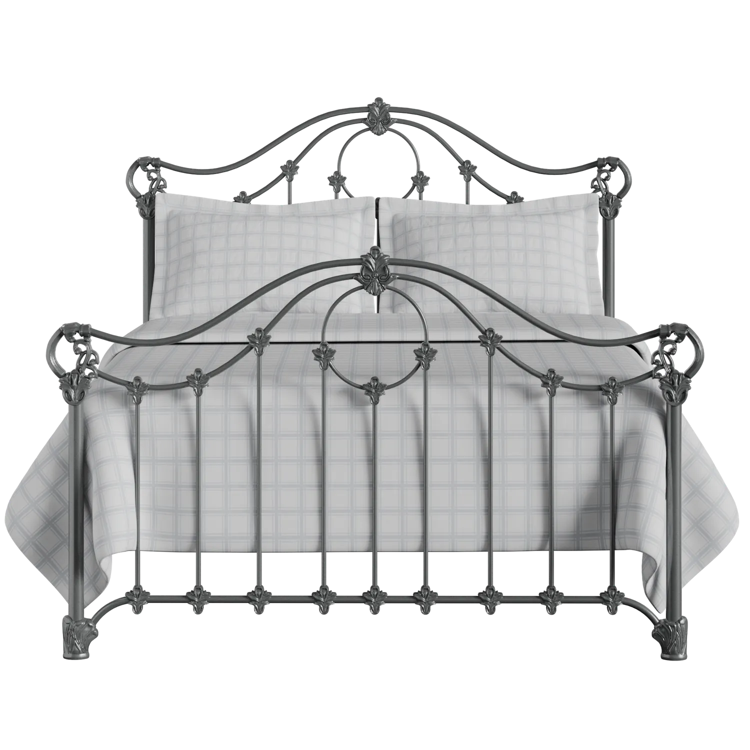 Alva iron/metal bed in pewter