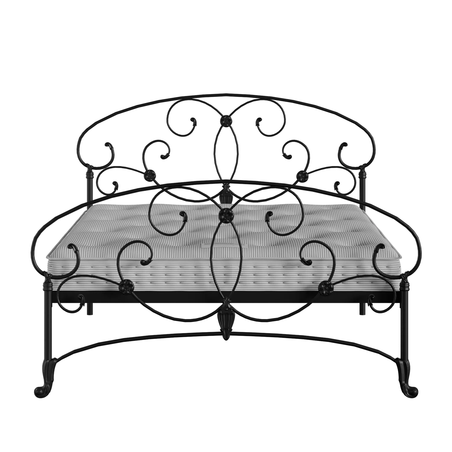 Arigna letto in ferro nero con materasso
