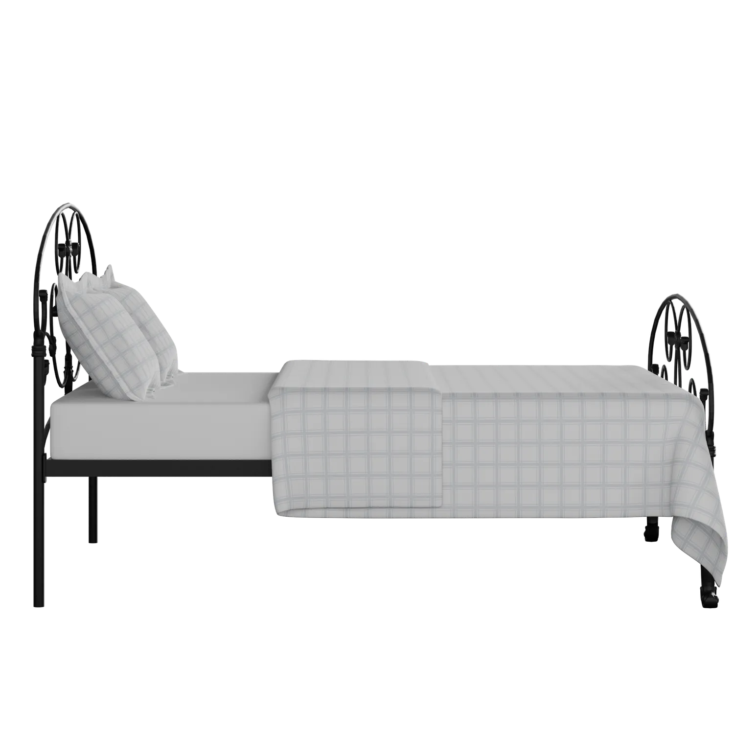 Arigna lit en métal noir avec matelas