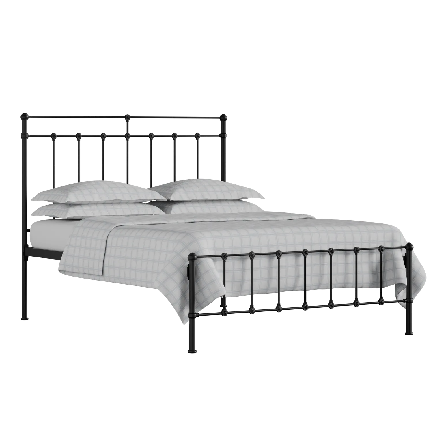 Ashley iron/metal bed in black with Juno mattress