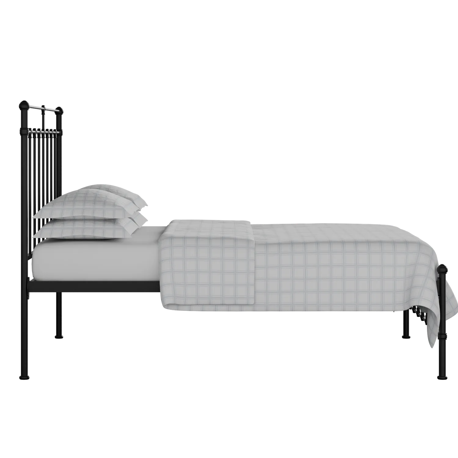 Ashley cama de metal en negro con colchón