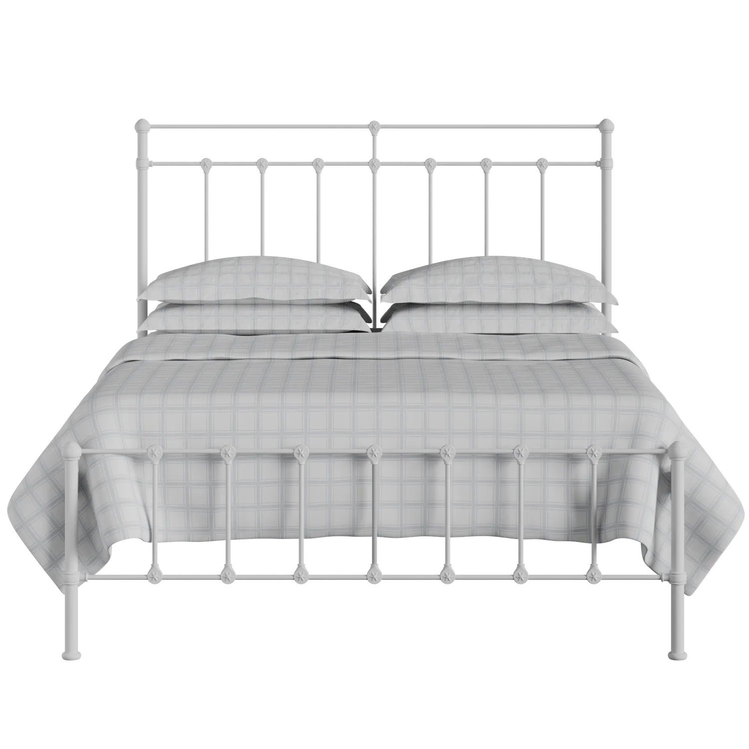 Ashley iron/metal bed in white