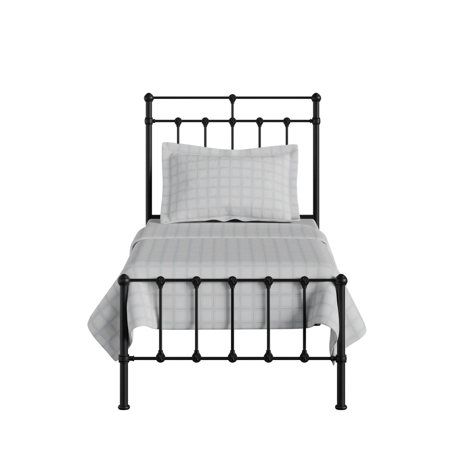 Ashley iron/metal single bed in black