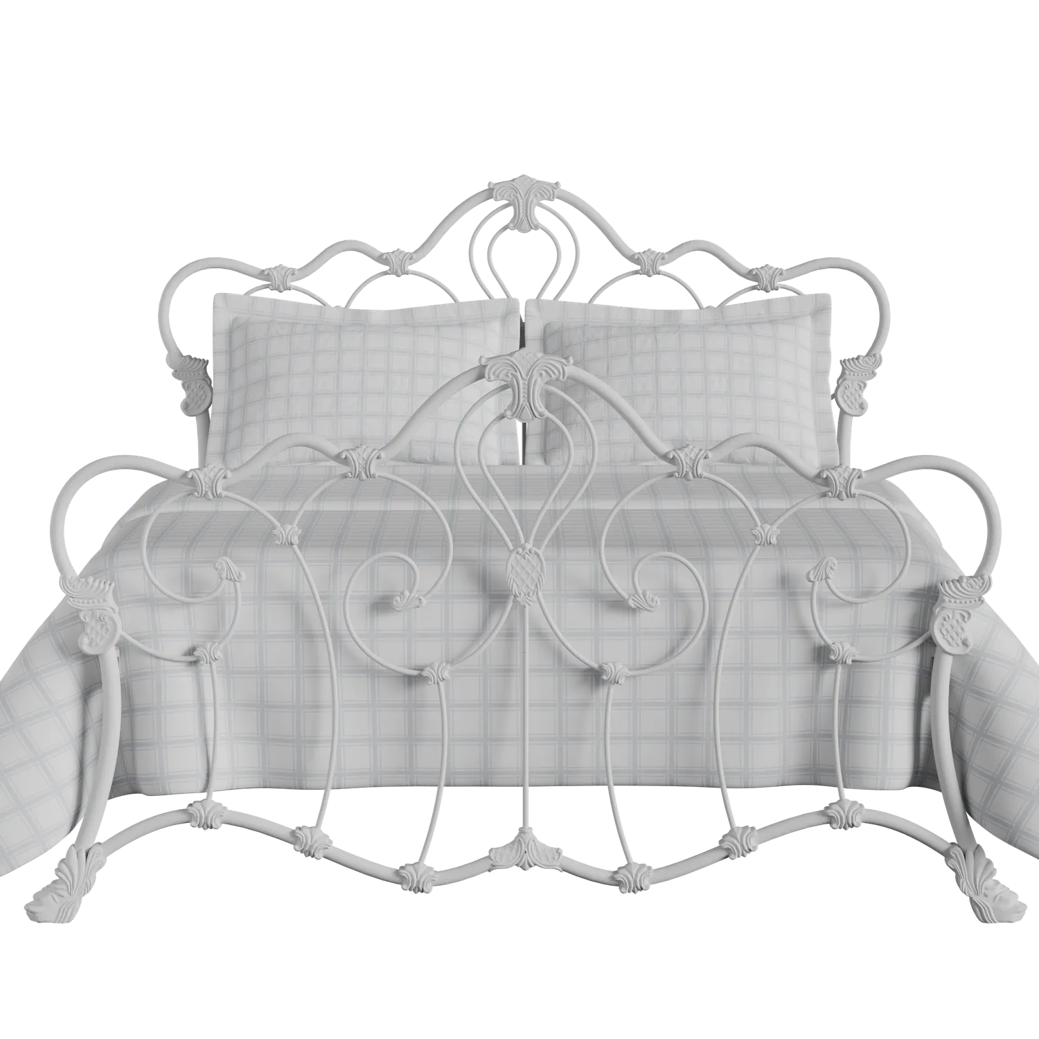 Athalone iron/metal bed in white