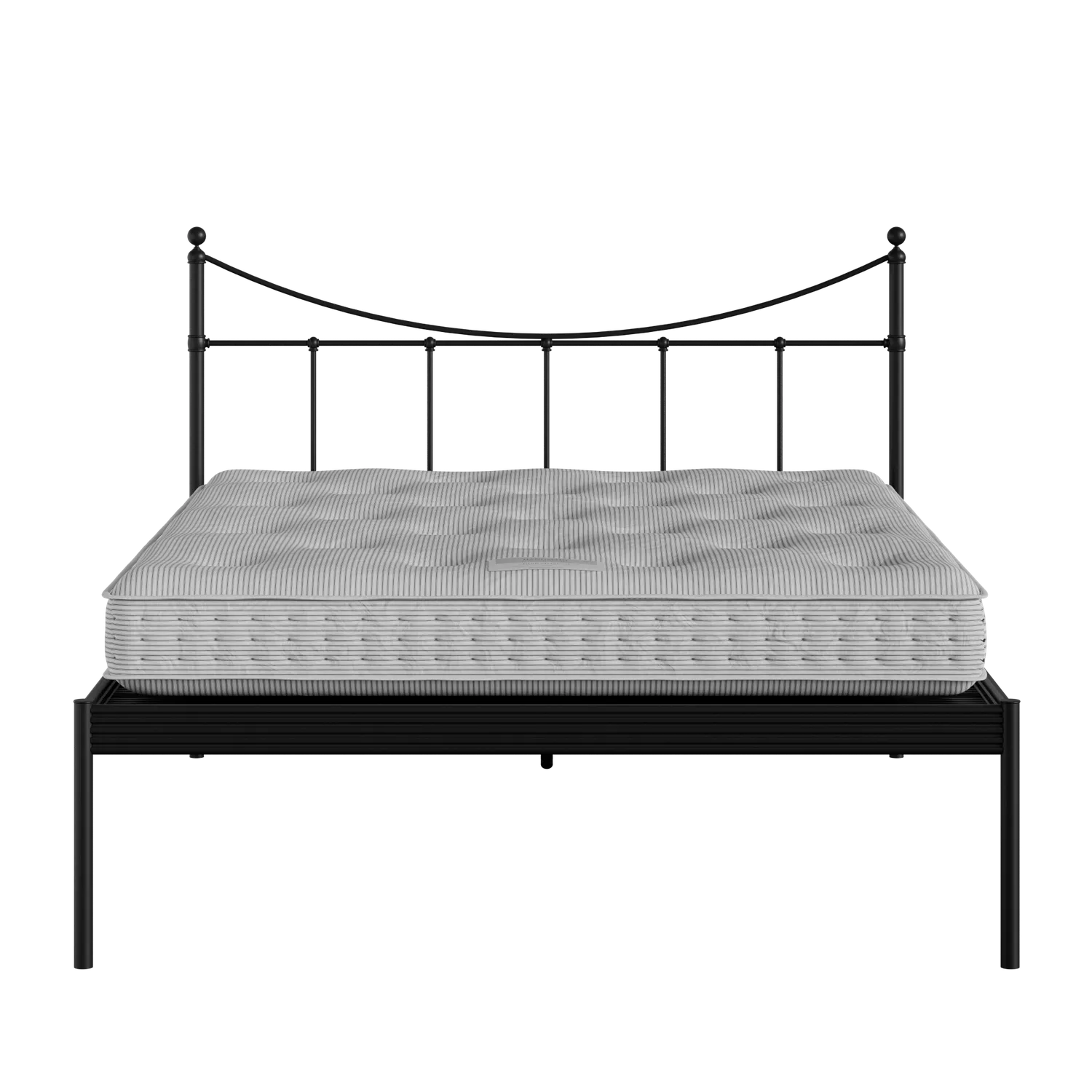 Camden cama de metal en negro con colchón