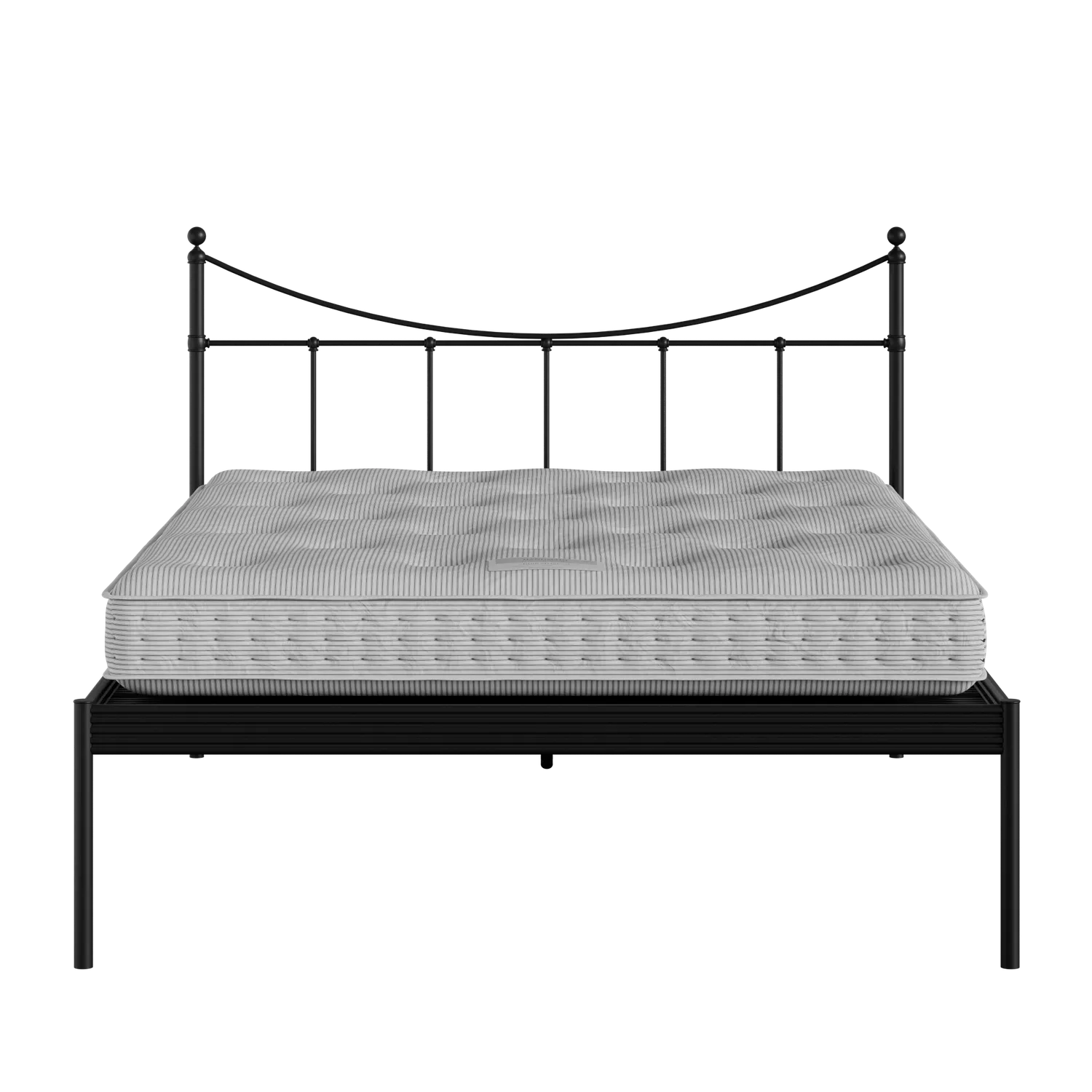 Camden iron/metal bed in black with Juno mattress