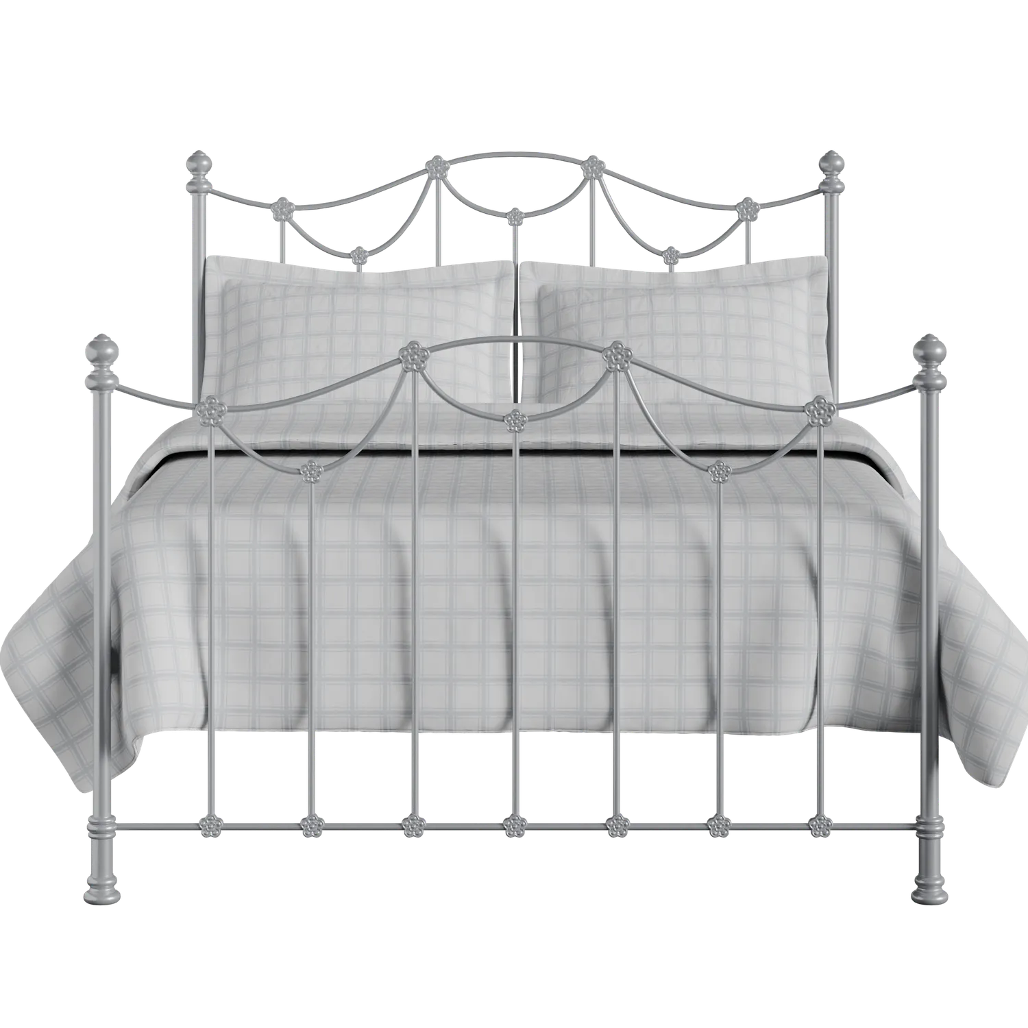 Carie iron/metal bed in silver