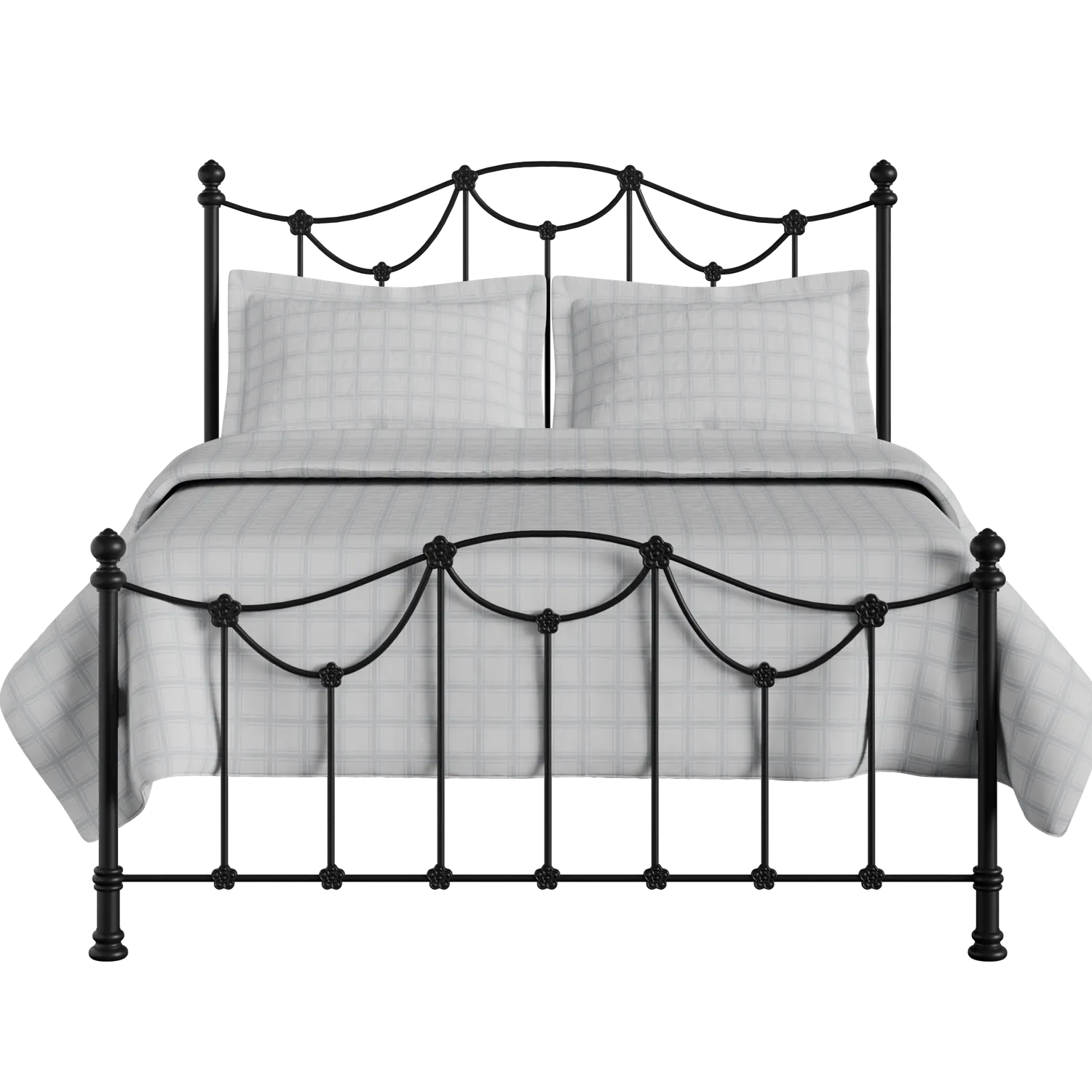 Carie Low Footend ijzeren bed in zwart