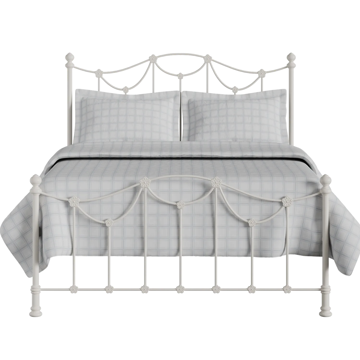 Carie Low Footend cama de metal en crema